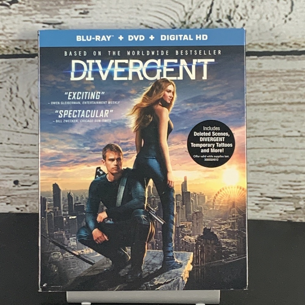 Divergent (Blu-ray, 2014) Shailene Woodley, Theo James, Ashley Judd